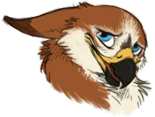 😳 bird, griffin, animal, fantasy telegram sticker
