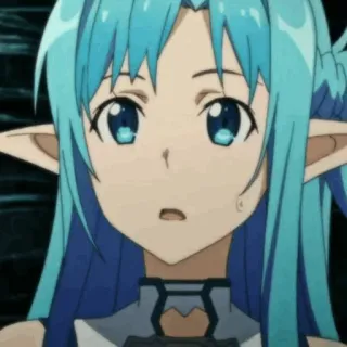 ❄️ Asuna Sword Art Online アニメ, アスナ, ソードアート・オンライン, キャラクター, 女の子 telegram sticker