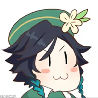 💠 Venti Genshin Impact anime, video game, genshin impact, venti, cute, chibi, fanart telegram sticker