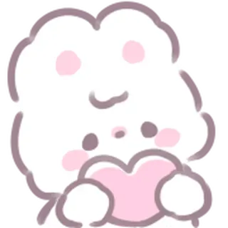 🥰 süß, Cartoon, Herz, kawaii, rosa, entzückend telegram sticker