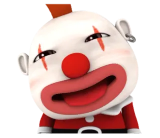 😜 Клоун, Мультфильм, Смешной, Персонаж, Пирсинг, Лицо telegram sticker
