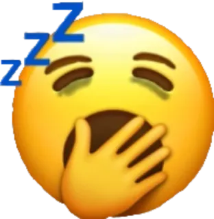 😴 ZZZ Emoji, Sueño, Dormir, Bostezo, Cara, Cansado whatsapp sticker