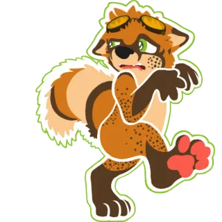 🤔 Furry, Tier, Figur, Fuchs, Cartoon telegram sticker