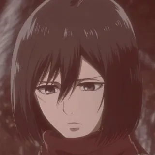 💗 Mikasa Ackerman Attack on Titan Anime, Charakter, Mikasa, Ackerman, Attack on Titan telegram sticker