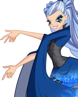 😡 Icy Winx Club Desenho animado, Vilão, Gelo, Bruxa, Gelado telegram sticker