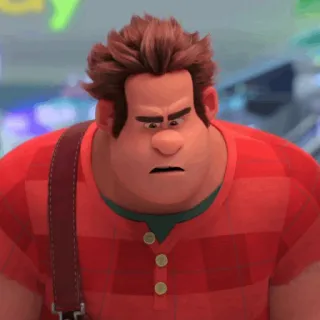 🥨 Wreck-It Ralph Detona Ralph, Disney, bravo, personagem, filme whatsapp sticker