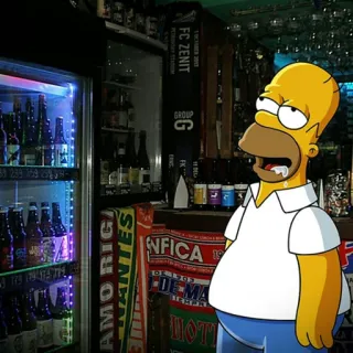 😩 Homer Simpson The Simpsons ホーマー・シンプソン, ビール, アニメ, アルコール, ザ・シンプソンズ telegram sticker