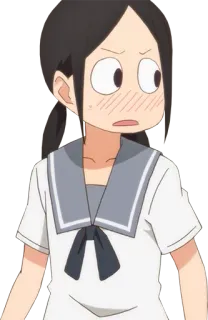😳 Anime, Gadis, Seragam sekolah, Lucu, Kartun, Malu telegram sticker