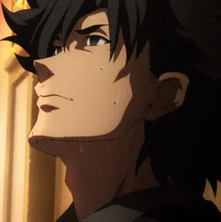 😥 Anime, Masculino, Sério, Cabelo Preto whatsapp sticker