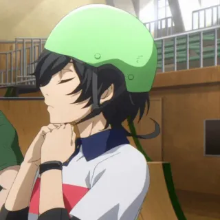 🥏 Anime, Casco, Pattinaggio, Personaggio, Sport, Gioventù telegram sticker