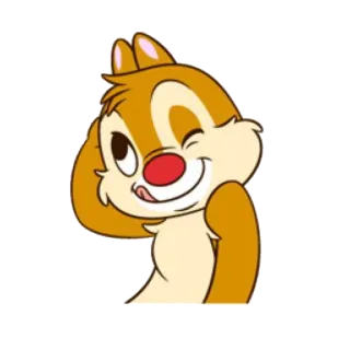 😉 Chip Ardilla listada, Dibujos animados, Disney, Lindo, Personaje, Animal telegram sticker