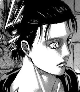 🖤 Eren Yeager Attack on Titan アニメ, マンガ, キャラクター, エレン, 進撃の巨人 telegram sticker