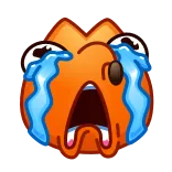 😭 chorando, triste, emoji, lágrimas, angustiado, chateado, emocional whatsapp sticker
