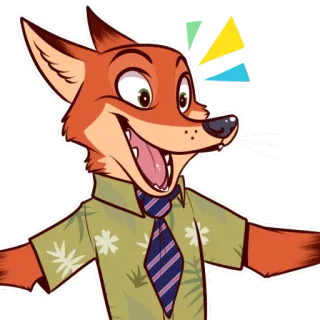 Nick Wilde by CupcakeCreature telegram stickers