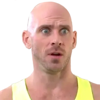 😧 Johnny Sins порнозвезда, лысый, мужчина, актер, в шоке telegram sticker