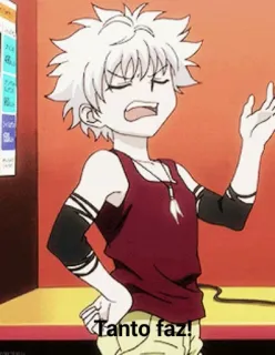 🙄 Tanto faz! アニメ, 表情, カジュアル, ジェスチャー telegram sticker