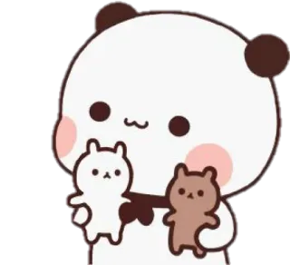 🎀 Panda, Oso, Lindo, Dibujos animados, Animal, Kawaii whatsapp sticker