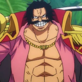 😏 Gol D. Roger One Piece Anime, Pirate, Capitaine, Épée, Chef, One Piece telegram sticker