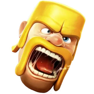 😡 แคลชออฟแคลนส์, คนเถื่อน, วิดีโอเกม, ตัวละคร, เกมมือถือ, เกมวางแผน telegram sticker
