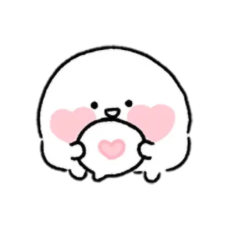 😁 kawaii, dễ thương, trái tim, hoạt hình, nhãn dán telegram sticker