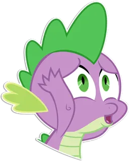 😳 Spike My Little Pony cartoon, dragon, spike, monster, cute, animal telegram sticker