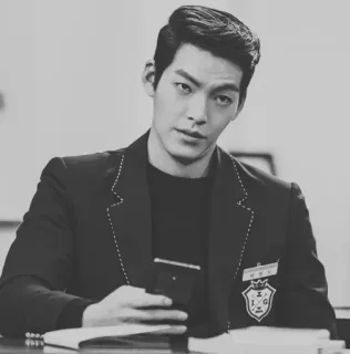 ➿ School 2013 학교2013 Koreaans drama, student, schooluniform, acteur, zwart-wit, portret whatsapp sticker