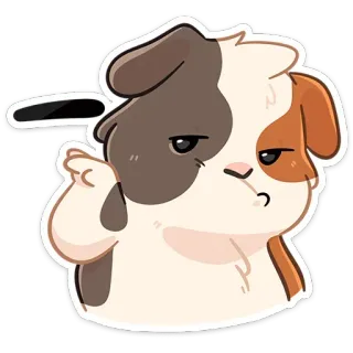 👎 モルモット, 動物, ペット, 可愛い, 面白い, 態度 telegram sticker