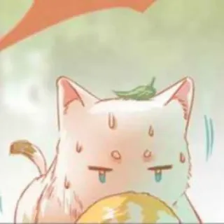 🌧 gato, lindo, kawaii, animal, chibi, anime telegram sticker