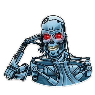 🙂 Terminator Roboter, Cyborg, Android, Zukunft, Technologie, Maschine telegram sticker