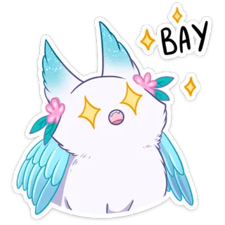 🤩 BAY lindo, animal, brillo, flores, dibujos animados, esponjoso telegram sticker