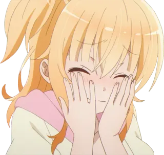 😳 Anime, Ragazza, Carina, Felice, Arrossire telegram sticker