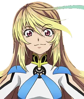 😁 Anime, Personaggio, Bionda, Donna, Illustrazione, Cartone animato whatsapp sticker