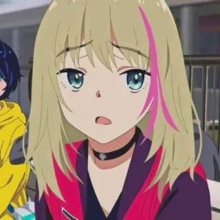 🤥 Anime, Garota, Desenho animado, Personagem, Loira, Ilustração whatsapp sticker