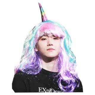 🦄 EXplOration unicornio, peluca, pastel, persona, exploración whatsapp sticker