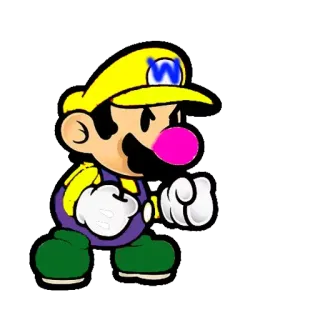 😛 Wario Mario wario, mario, nintendo, cattivo, videogioco telegram sticker