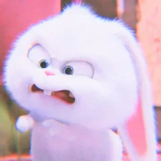 🐰 Snowball The Secret Life of Pets kelinci, kelinci, marah, kartun, lucu, animasi telegram sticker