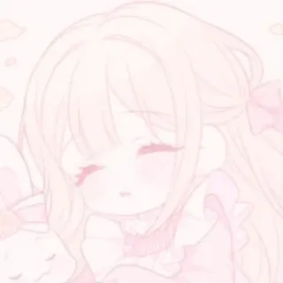 🩰 cute, anime, kawaii, girl, rabbit, pink, pastel telegram sticker