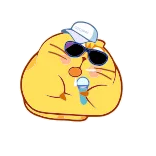 😎 cat, sunglasses, ice cream, cute, sticker, cartoon telegram sticker
