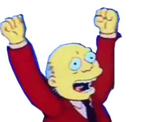 🙆 Burns The Simpsons мультфильм, симпсоны, мистер бернс, желтый, персонаж, праздник telegram sticker