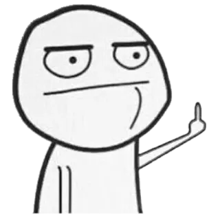 🖕 ngón giữa, xúc phạm, meme, cử chỉ, giận dữ telegram sticker