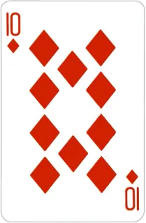 🔟 10 carta, diamantes, naipes, juego, apuestas telegram sticker