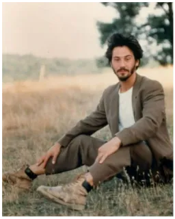 🙂 Keanu Reeves Keanu Reeves, actor, sitting, portrait, celebrity telegram sticker