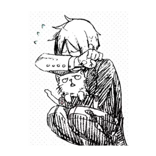 😣 Anime, Katze, Charakter, Zeichnung telegram sticker