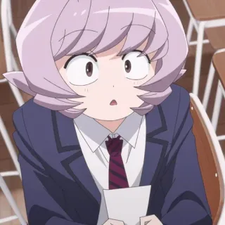 😧 Komi Shouko Komi Can't Communicate アニメ, 制服, 古見さんは、コミュ症です。, 古見硝子, 女の子, アニメの女の子 telegram sticker