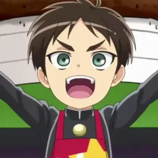 🕶 Eren Yeager Attack on Titan anime, attack on titan, eren yeager, cartoon, personage, fanart telegram sticker