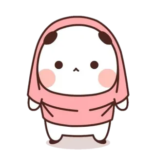 ☺️ carino, kawaii, cartone animato, sticker, personaggio, felpa rosa telegram sticker