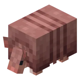 🛡 Tatou, Minecraft, Animal, Blocs, Jeu whatsapp sticker