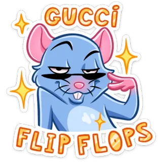 😎 GUCCI FLIPFLOPS gucci, chanclas, ratón, dibujos animados, gafas de sol, mono, animal telegram sticker