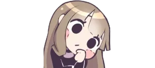 🤔 anime, cartoon, girl, thinking, confused, kawaii, manga telegram sticker