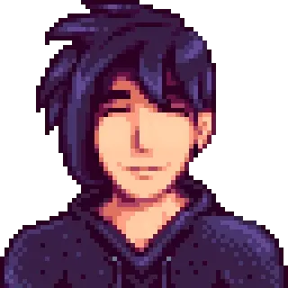 😌 Sebastian Stardew Valley Videojuego, Pixel art, Personaje, Sebastián, Stardew Valley telegram sticker